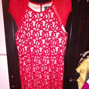 Red Adrianna Papell cocktail dress